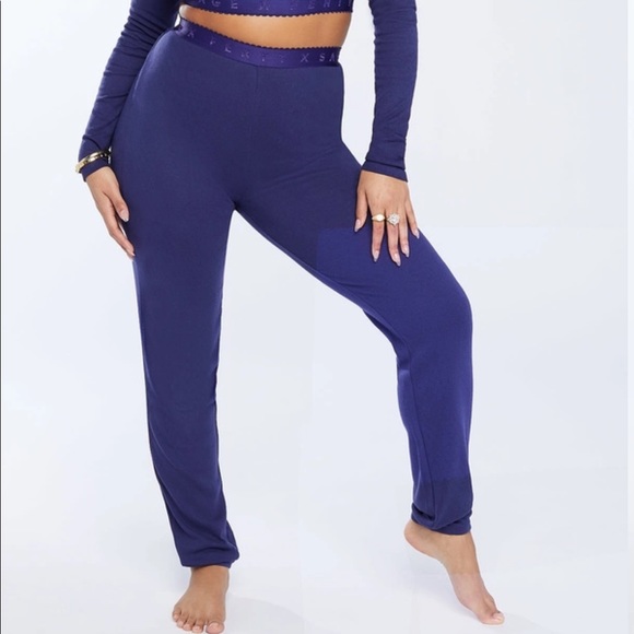 Savage X Fenty Other - Savage X Navy Blue Lounge Jersey Leggings